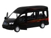 Машина "АВТОПАНОРАМА" Ford Transit, черный, 1/52, инерция, откр. двери, в/к 17,5*12,5*6,5 см