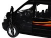 Машина "АВТОПАНОРАМА" Ford Transit, черный, 1/52, инерция, откр. двери, в/к 17,5*12,5*6,5 см