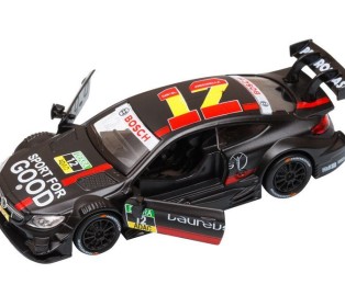 Машина "АВТОПАНОРАМА" Mercedes-AMG C 63 DTM, черный, 1/42, инерция, откр двери, в/к 17,5*12,5*6,5