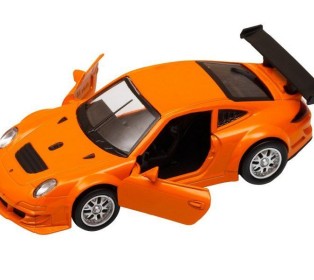 Машина "АВТОПАНОРАМА" Porsche 911 GT3 RSR, оранжевый, 1/39, инерция, в/к 17,5*12,5*6,5 см
