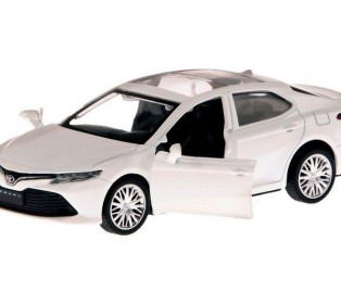 Машина "АВТОПАНОРАМА" Toyota Camry, белый, 1/43, откр. двери, инерция, в/к 17,5*12,5*6,5 см