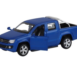 Машина "АВТОПАНОРАМА" Volkswagen Amarok, синий, 1/46, инерция, откр. двери, в/к 17,5*12,5*6,5 см