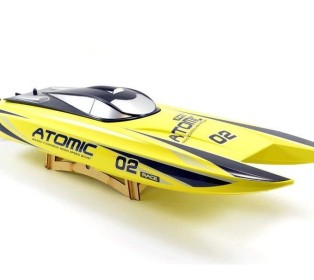Радиоуправляемый катамаран Volantex RC ATOMIC 700 желтый Brushless 2.4G LiPo RTR
