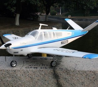 Радиоуправляемый самолет Top RC ST Beechcraft Bonanza V35 голубой 1280мм (шасси) PNP