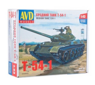 Сборная модель AVD Средний танк T-54-1, 1/43