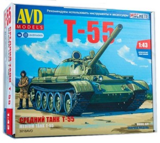 Сборная модель AVD Средний танк Т-55, 1/43