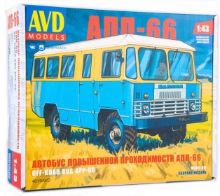 Сборная модель AVD Автобус повышенной проходимости АПП-66, 1/43