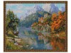 Картина мозаикой с нанесенной рамкой 40х50 И.ПРИЩЕПА. ЗАМОК В ГОРАХ (36 цветов)