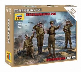 Сборные солдатики ZVEZDA Британский штаб, 1/72