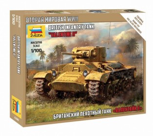 Сборная модель ZVEZDA Британский пехотный танк "Валентайн" II, 1/100