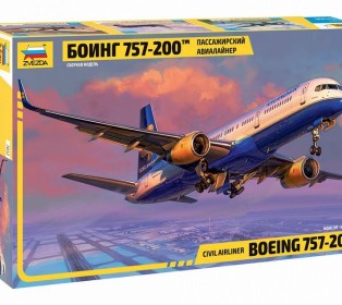 Сборная модель ZVEZDA Пассажирский авиалайнер Боинг-757-200, 1/144