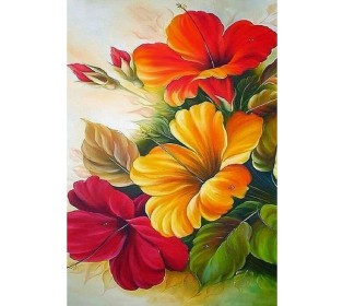 Картина мозаикой 15х20 ОГНЕННЫЕ ОТТЕНКИ (16 цветов)