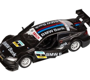 Машина "АВТОПАНОРАМА" BMW M3, DTM, 1/42, черный, инерция, откр. двери, в/к 17,5*12,5*6,5 см