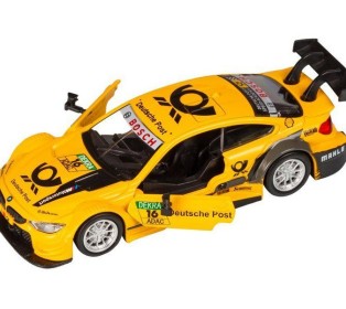 Машина "АВТОПАНОРАМА" BMW M4, 1/44, желтый, инерция, откр. двери, в/к 17,5*12,5*6,5 см