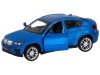 Машина "АВТОПАНОРАМА" BMW X6, 1/43, синий, инерция, откр. двери, в/к 17,5*12,5*6,5 см