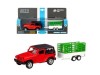 Машина "АВТОПАНОРАМА" Jeep Wrangler c прицепом, 1/43, открываются передние двери, инерция, в/к