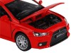 Машина "АВТОПАНОРАМА" Mitsubishi Lancer Evolution, 1/32, красный, свет, звук, в/к 17,5*12,5*6,5 см
