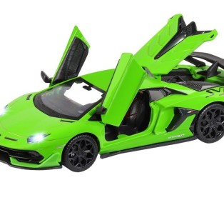 Машина "АВТОПАНОРАМА" Lamborghini SVJ, 1/32, зеленый, откр. двери, свет, звук, в/к 17,5*12,5*6,5 см
