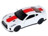 Машина "АВТОПАНОРАМА" Nissan GT-R (R35), 1/32, белый, свет, звук, в/к 18*9*13,5 см