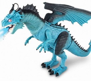 Радиоуправляемый синий дракон CS toys RS6158A, (дышит паром)