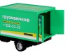 Машина "АВТОПАНОРАМА" ГАЗель-бизнес "Грузовичкоф", 1/28, зеленый, свет, звук, в/к 24*14*12 см