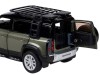 Машина "АВТОПАНОРАМА" Land Rover Defender 110, 1/32, зеленый, свет, звук, в/к 17,5*13,5*9 см