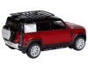 Машина "АВТОПАНОРАМА" Land Rover Defender 110, 1/32, красный, свет, звук, в/к 17,5*13,5*9 см