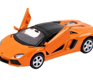 Машина "АВТОПАНОРАМА" Lamborghini Aventador LP700-4 Roadster, 1/43, оранжевый, инерция