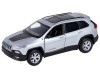 Машина "АВТОПАНОРАМА" Jeep  Cherokee, 1/32, серебряный, инерция, свет, звук, в/к 17,5*13,5*9 см
