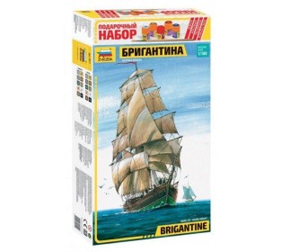 Сборная модель ZVEZDA Бригантина, подарочный набор, 1/100