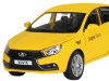 Машина "АВТОПАНОРАМА" Яндекс.Такси  LADA VESTA, желтый, 1/24, в/к 24,5*12,5*10,5 см