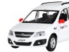 Машина "АВТОПАНОРАМА" Яндекс.Такси LADA LARGUS, белый, 1/24, свет, звук, в/к 24,5*12,5*10,5 см