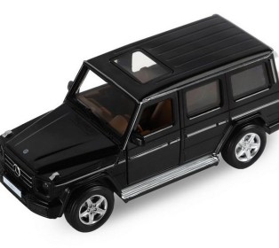Машина "АВТОПАНОРАМА" Mercedes-Benz G350d, черный, 1/32, свет, звук, инерция, в/к 18*9*13,5 см