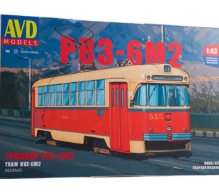 Сборная модель AVD Трамвай РВЗ-6М2, 1/43