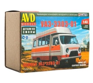 Сборная модель AVD Кемпер УАЗ-3303-01, 1/43