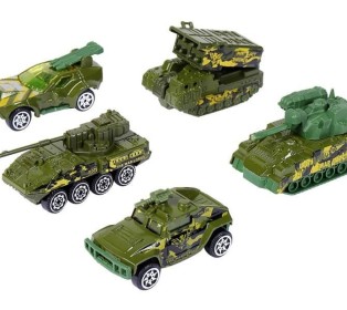 Набор металлических машинок AUTODRIVE Военная техника 5шт. в/к 29*9,5*4см.