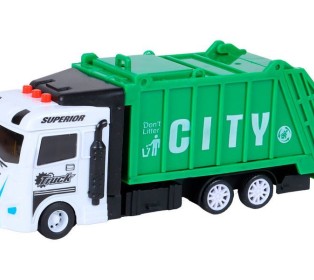 Машина AUTODRIVE Мусоровоз фрикционный, со светом и звуком, в/к 23,5*7*11 см