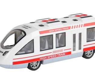 Машина AUTODRIVE Поезд инерционный, свет, звук, цвет белый, в/п, 31,2*7*28,5 см, ,