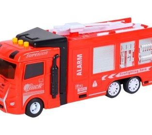 Машина AUTODRIVE Пожарная машина фрикционная, свет, звук, в/к 23,5*7*11 см