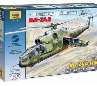 Сборная модель ZVEZDA Советский ударный вертолет Ми-24А, 1/72