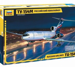 Сборная модель ZVEZDA Российский авиалайнер ТУ-154М, 1/144