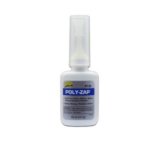 Клей ZAP Poly-ZAP для лексана, ABS, поликрбоната, сред.вязк., 14.1г (btls.)