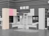 Модуль 1 ТРИО Дуб молочный/Розовый