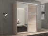 Шкаф-купе 2-х дверный Кааппи 2 Дуб Кастелло Серый 120х60х230 см