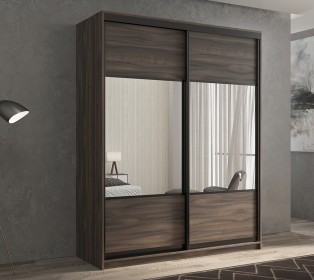 Шкаф-купе 2-х дверный Кааппи 6 Орех Тьеполло 120х45х230 см