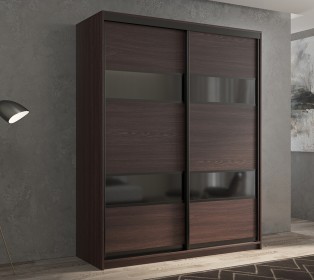 Шкаф-купе 2-х дверный Кааппи 7 Венге 140х45х230 см