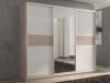 Шкаф-купе 3-х дверный Кааппи 10 Дуб Кастелло Серый 180х45х230 см