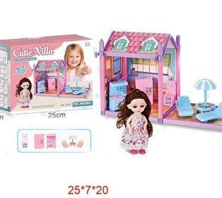 Игровой набор "Уютный домик", с куклой, в коробке