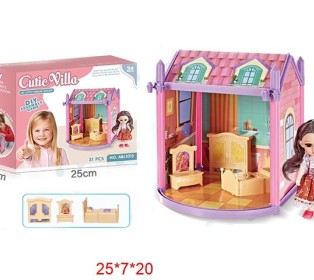 Игровой набор "Уютный домик", с куклой, в коробке