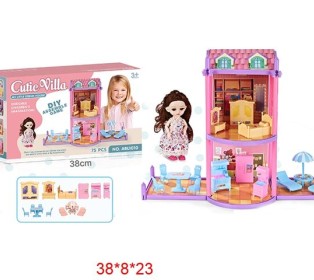 Игровой набор "Уютный домик", с куклой, в коробке